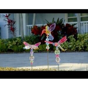 marigold set of 3 decorative garden stakes - Butterfly, Dragonfly, Humming Bird